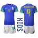 Tanie Strój piłkarski Brazylia Richarlison #9 Koszulka Wyjazdowej dla dziecięce MŚ 2022 Krótkie Rękawy (+ szorty)